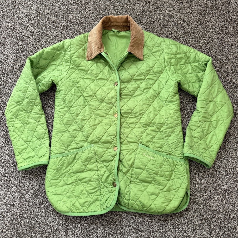 Barbour Liddesdale Quilted Blouson Jacket Green Size Women US 4 Insulated Puffer
